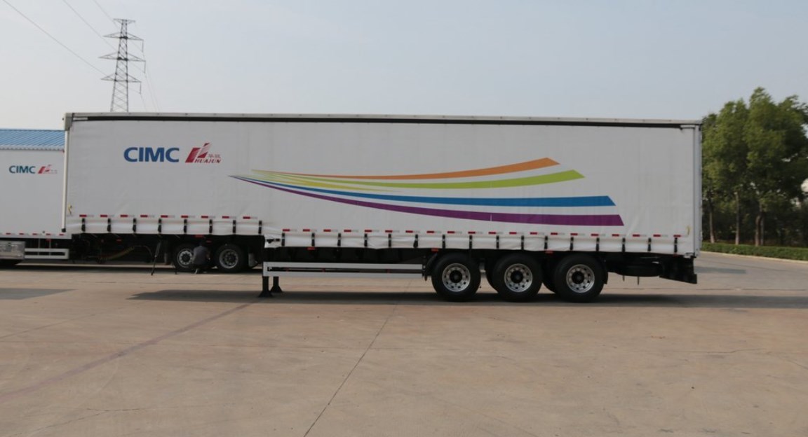 CIMC Huajun 13.75m side curtain van transport semi-trailer