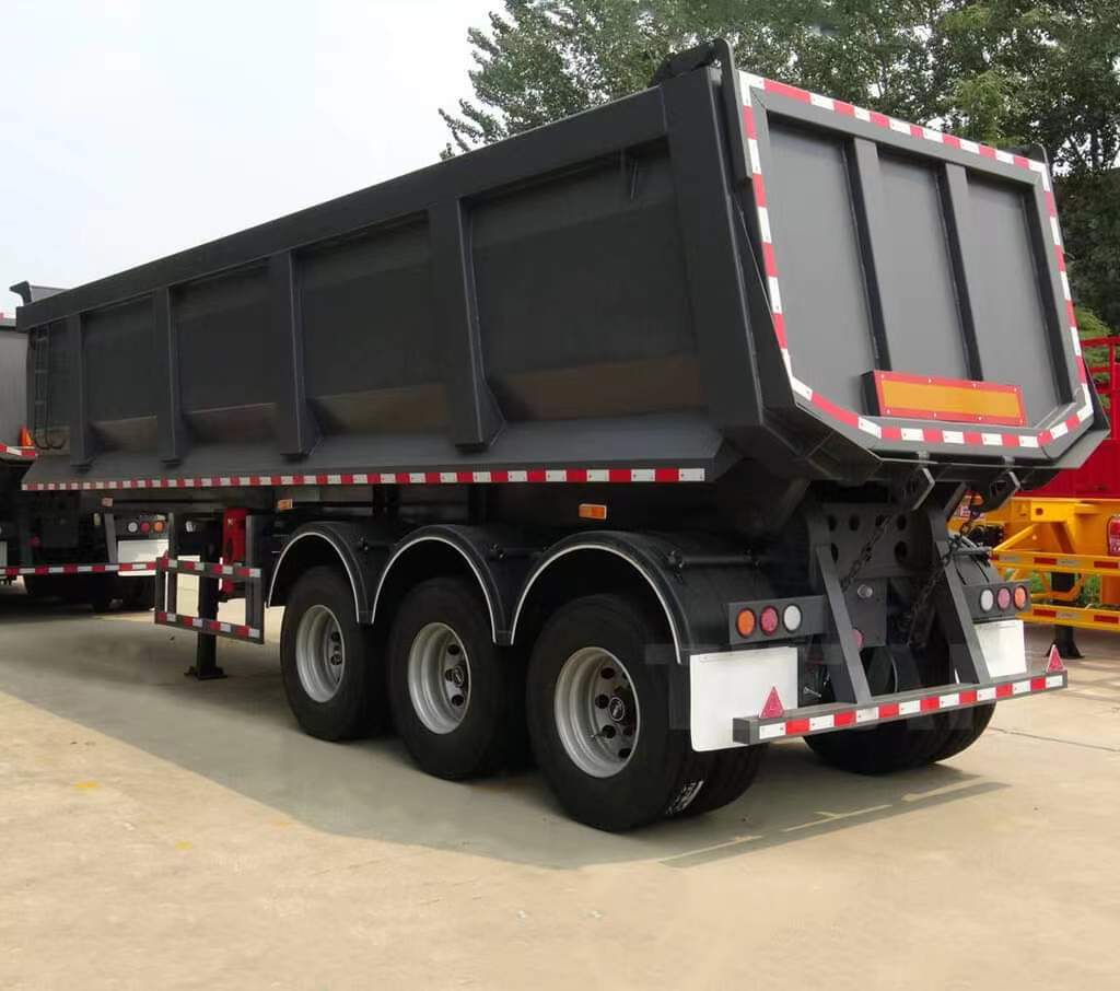 13-meter side-turn dump transport semi-trailer