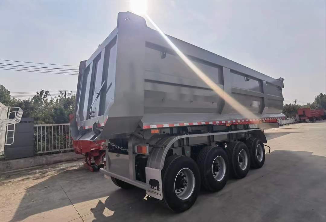 8.5-meter flatbed rear-turn dump semi-trailer