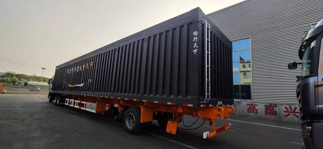 13-meter side-turn dump transport semi-trailer