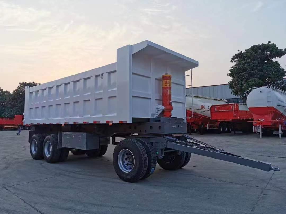 8.5-meter flatbed rear-turn dump semi-trailer