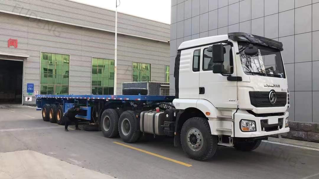 Flatbed semi-trailer shipping container ordered by Argentinian customer