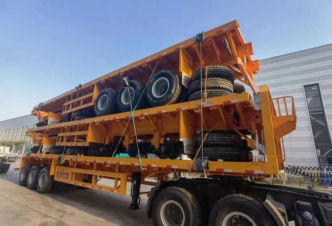 Flatbed semi-trailer transport machinery ordered by Laos customers