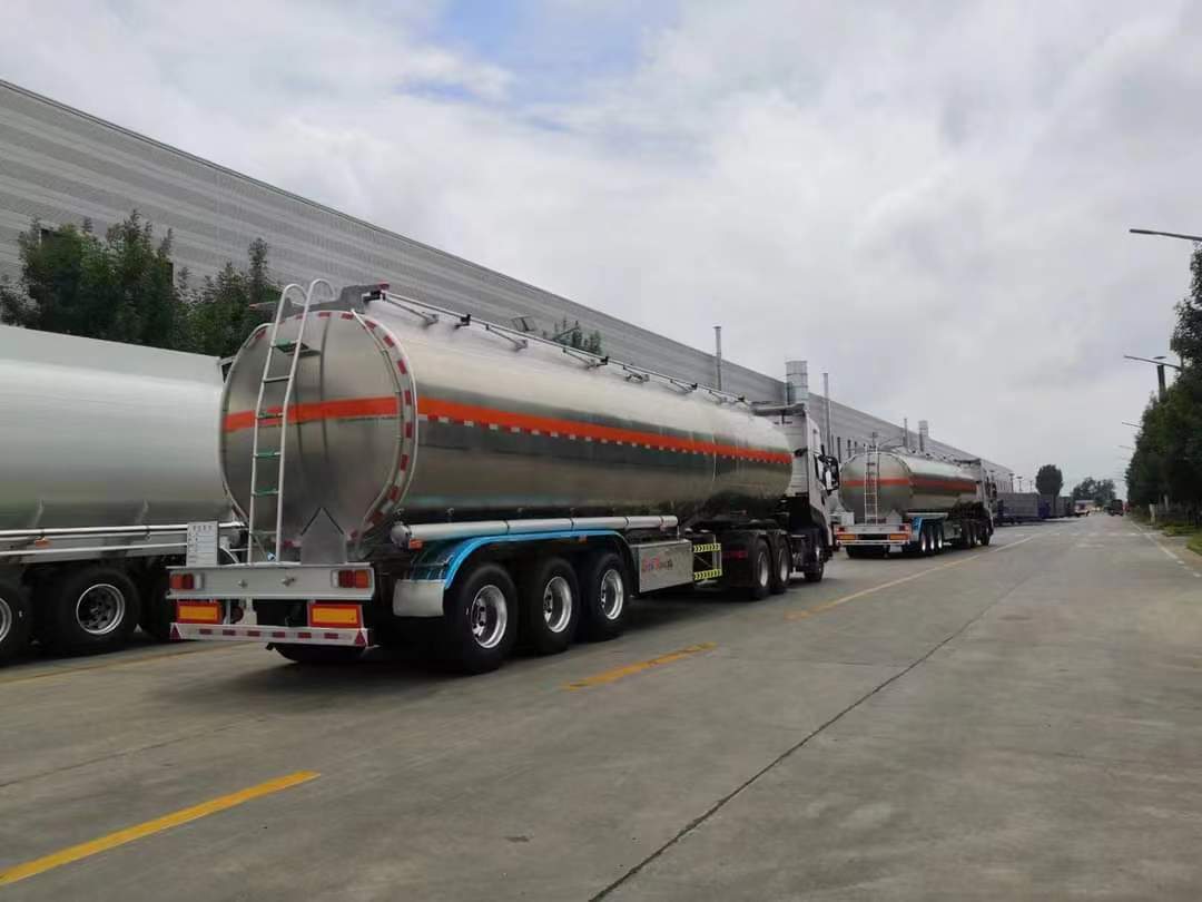 Custom-made aluminum tank semi-trailer from Indonesia