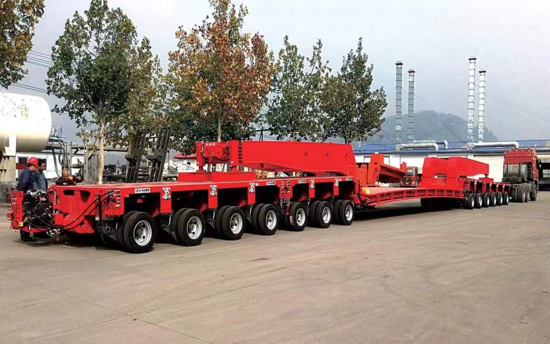 13-meter three-line six-axle low-flat semi-trailer