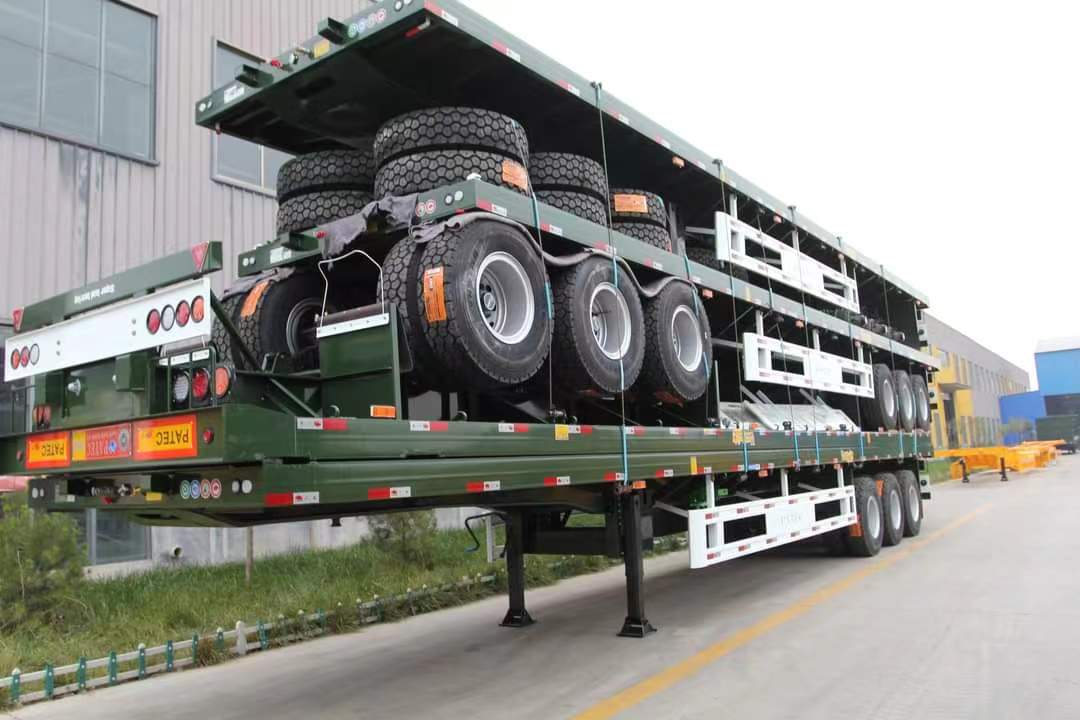 13-meter gooseneck flatbed transport semi-trailer