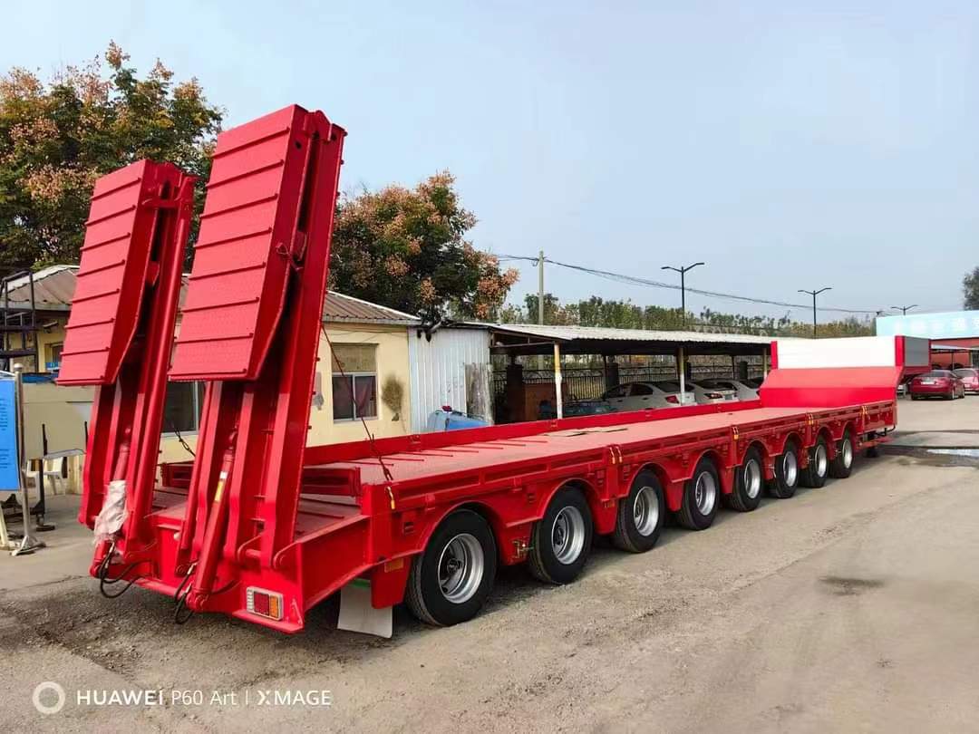 13-meter three-line six-axle low-flat semi-trailer