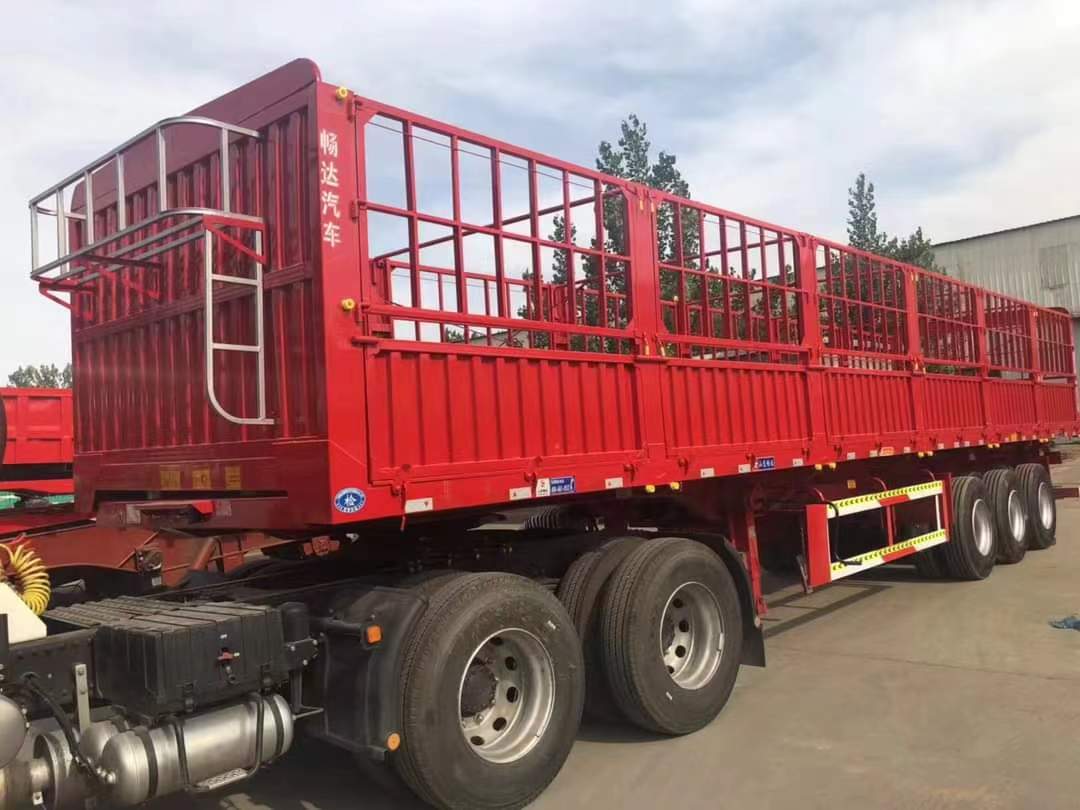 13-meter straight beam and railing semi-trailer