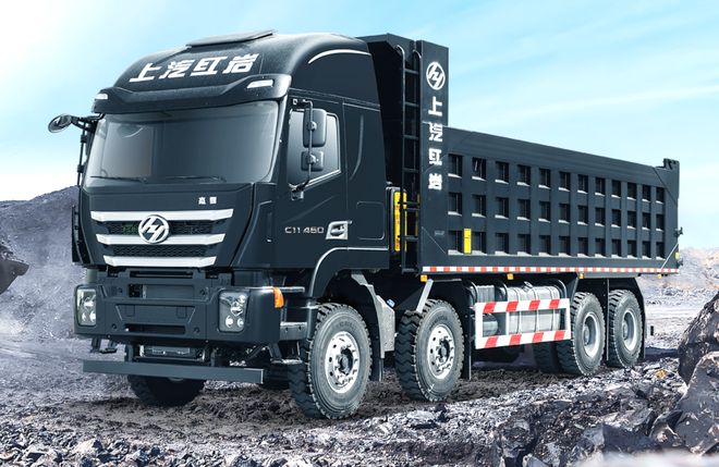 SAIC heavy truck 520 horsepower 8X4 8.6m dump truck 