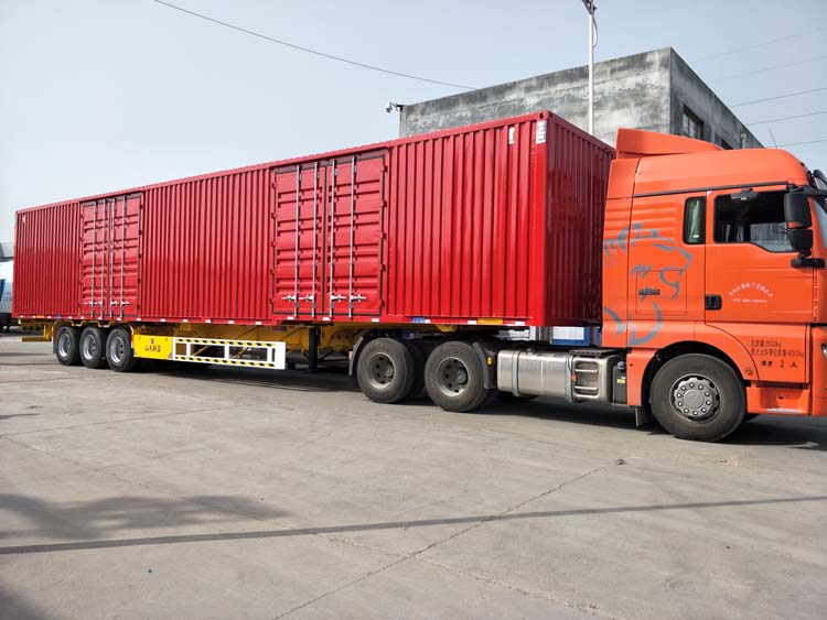 Custom-made grain transport semi-trailer in India