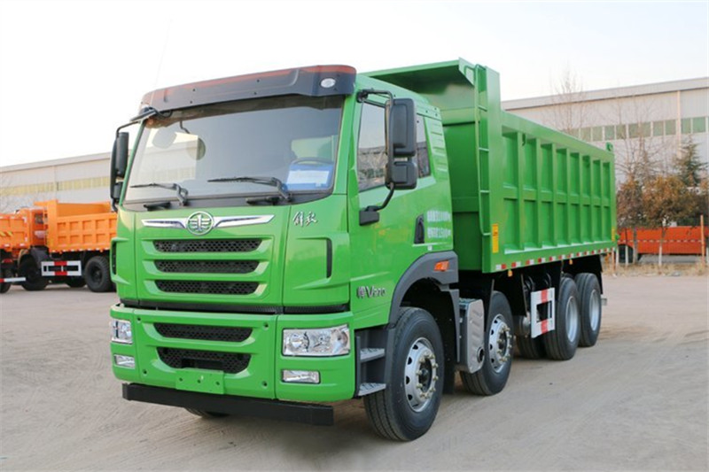 FAWQD Jiefang Han V heavy truck version 2.0 375 horsepower 8X4 5.6 meter dump truck