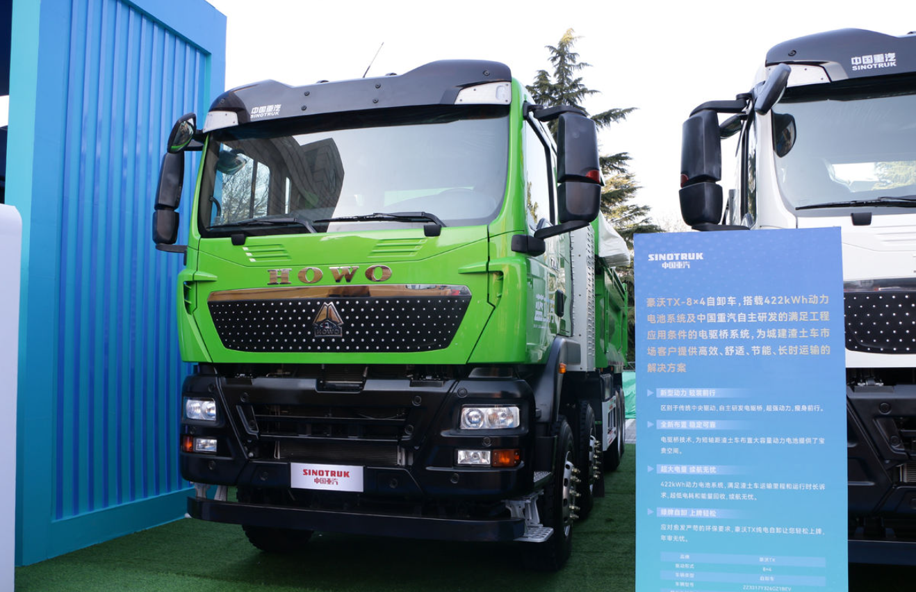 Sinotruk HOWO TX Heavy Truck 8X4 5.6米 Electric Pure Self-unloading Truck