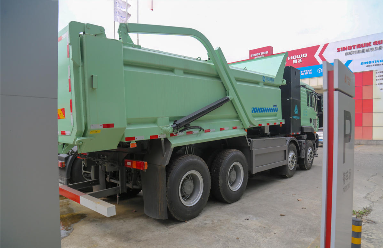 Heavy-duty truck HOWO TX from Heavy-Duty HOWO 8X4 5.6 meters pure electric dump truck